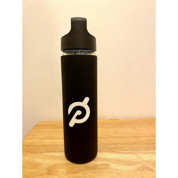 Peloton Glass Water Bottle w/ Silicone Non-Slip Grip 16 oz Brand New Rambler Lid - Picture 2 of 7